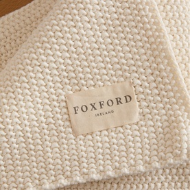 White Cotton Knitted Bed Blanket
