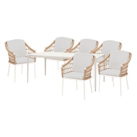 Lyon Garden Dining Set Coconut Urano Ivory