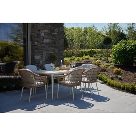 Lyon Garden Dining Set Coconut Urano Ivory