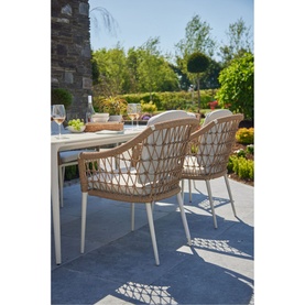 Lyon Garden Dining Set Coconut Urano Ivory