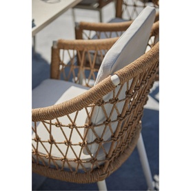 Lyon Garden Dining Set Coconut Urano Ivory