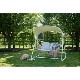 Irvington Garden Double Swing Ivory White Coconut