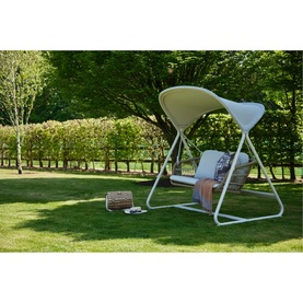 Irvington Garden Double Swing Ivory White Coconut