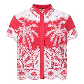 Palm Trees Embroidered Shirt
