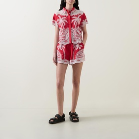 Palm Trees Embroidered Shirt