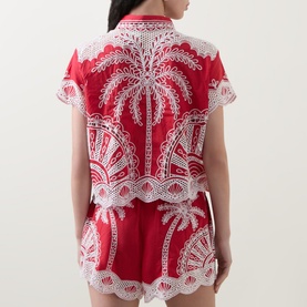 Palm Trees Embroidered Shirt