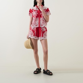 Palm Trees Embroidered Shirt