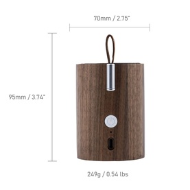Drum Light Natural Walnut Bluetooth Speaker