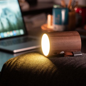 Drum Light Natural Walnut Bluetooth Speaker