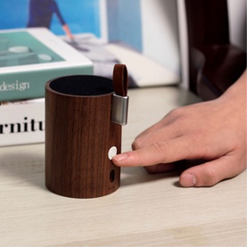 Drum Light Natural Walnut Bluetooth Speaker