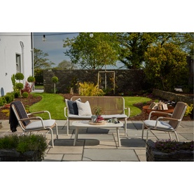 Dover Garden Lounge Set Ivory White Coconut