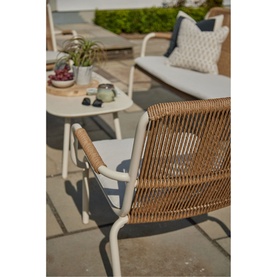 Dover Garden Lounge Set Ivory White Coconut