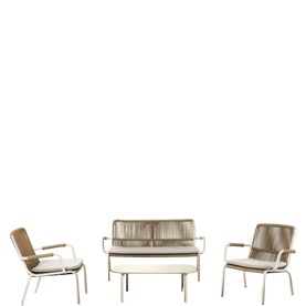 Dover Garden Lounge Set Ivory White Coconut