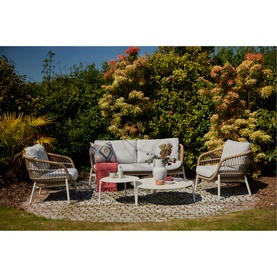 Irvington Garden Lounge Set Ivory White Coconut