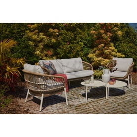 Irvington Garden Lounge Set Ivory White Coconut