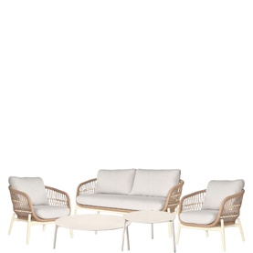 Irvington Garden Lounge Set Ivory White Coconut