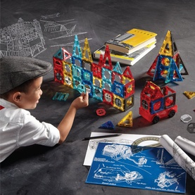 Magnetic Tile & Truck Set