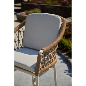 Lyon Garden Round Bar Table Set Coconut Urano Ivory