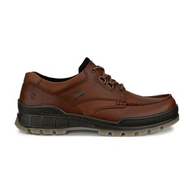 Ecco Track 25 Lace Up Moccasins in brown oiled nubuck with GORE-TEX lining, moc-toe stitching, and chunky two-component sole