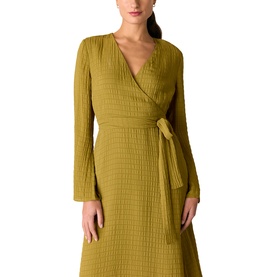 Alex Textured Wrap Dress