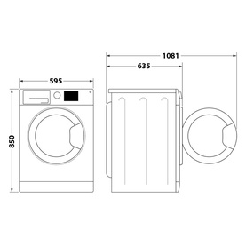 11/7kg Washer Dryer 1400 Spin White