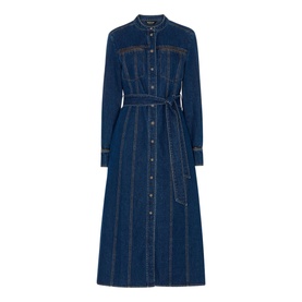 Myra Belted Denim Dress