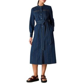 Myra Belted Denim Dress