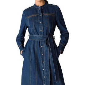 Myra Belted Denim Dress