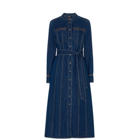 Myra Belted Denim Dress