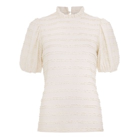 Samiha Textured Lace Top