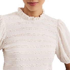 Samiha Textured Lace Top
