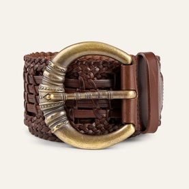Blemence Leather Woven Belt