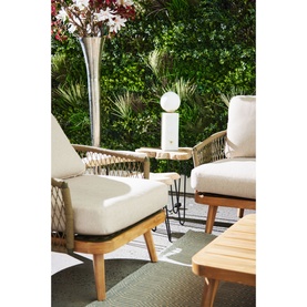 Maui 4-Piece Garden Lounge Set Stone Sand Olive Green