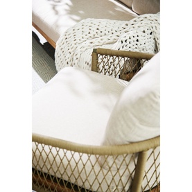 Maui 4-Piece Garden Lounge Set Stone Sand Olive Green