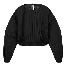 Micaela Pleated Cropped Top