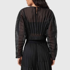 Micaela Pleated Cropped Top