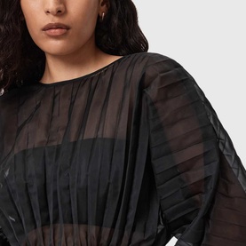 Micaela Pleated Cropped Top