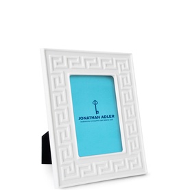 Charade White Greek Key Frame  4 X 6