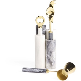 Mustique Black & White Barware Set