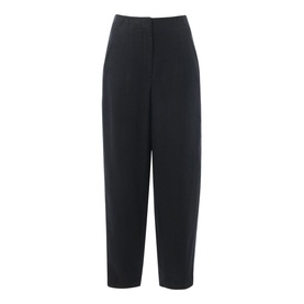 Linen Barrel Leg Trousers