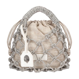 Macrame Crystal Embellished Bag