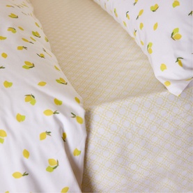 180 Thread Count Lemon Trellis Fitted Sheet