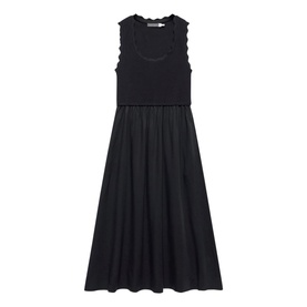 Scallop Detail Woven Dress