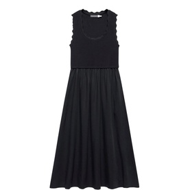 Scallop Detail Woven Dress
