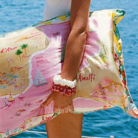 Pure Silk Queen Pillowcase - Beach Club 