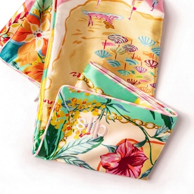 Pure Silk Queen Pillowcase - Beach Club 