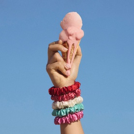 Pure Silk Midi Scrunchies - Gelati 