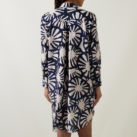 Abstract Printed Shirt Dress