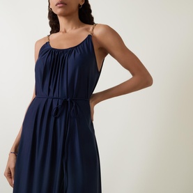 Chain Strap Flared Dress