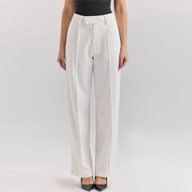 Hayden High-Waisted Striped Trousers